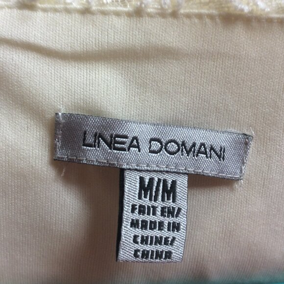 Linea Domani Ivory Lacy Medium Long Sleeve Lined Feminine Romantic Popover Tunic - Picture 3 of 5